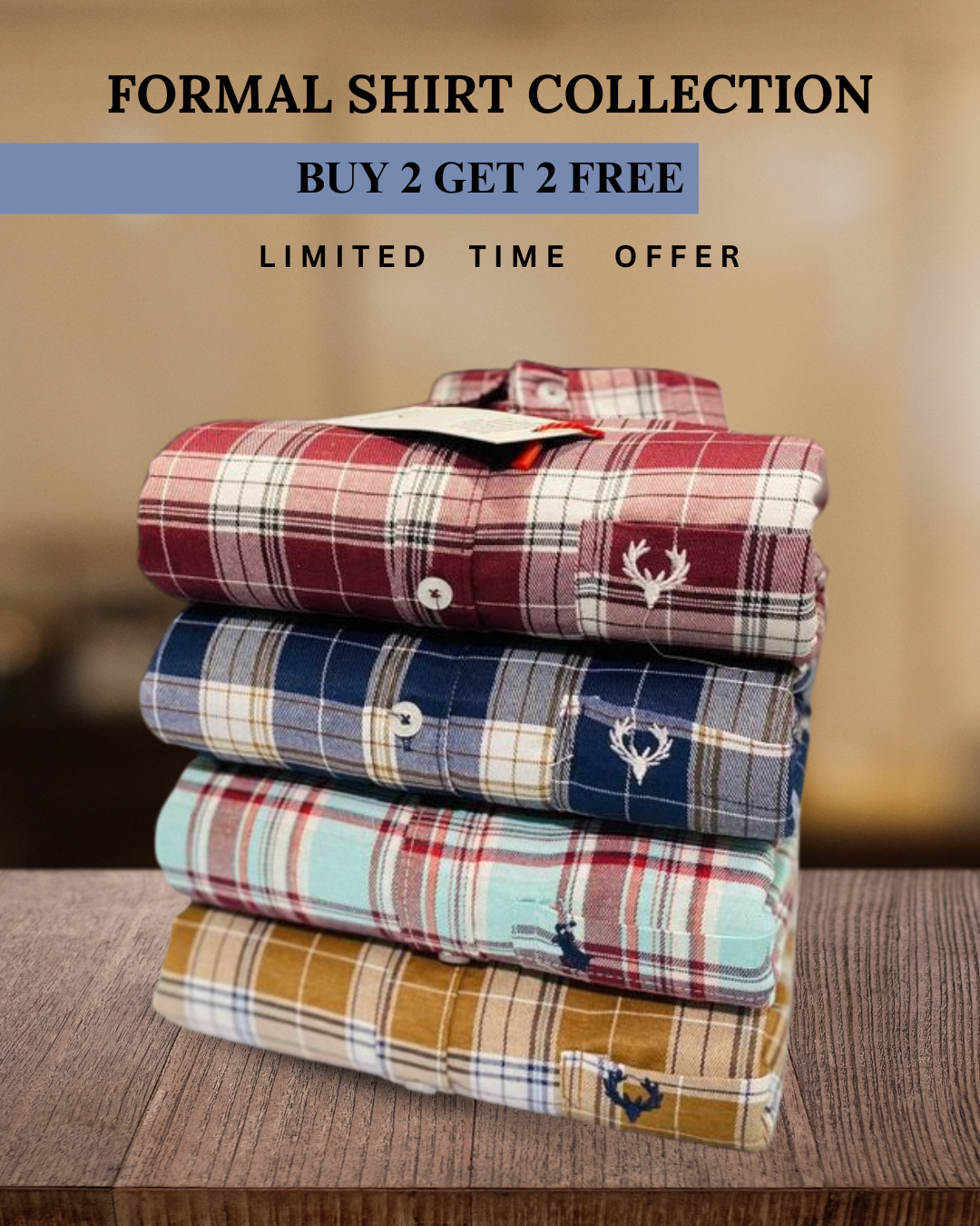 Branded Everyday Shirt - COMBO OF 4
