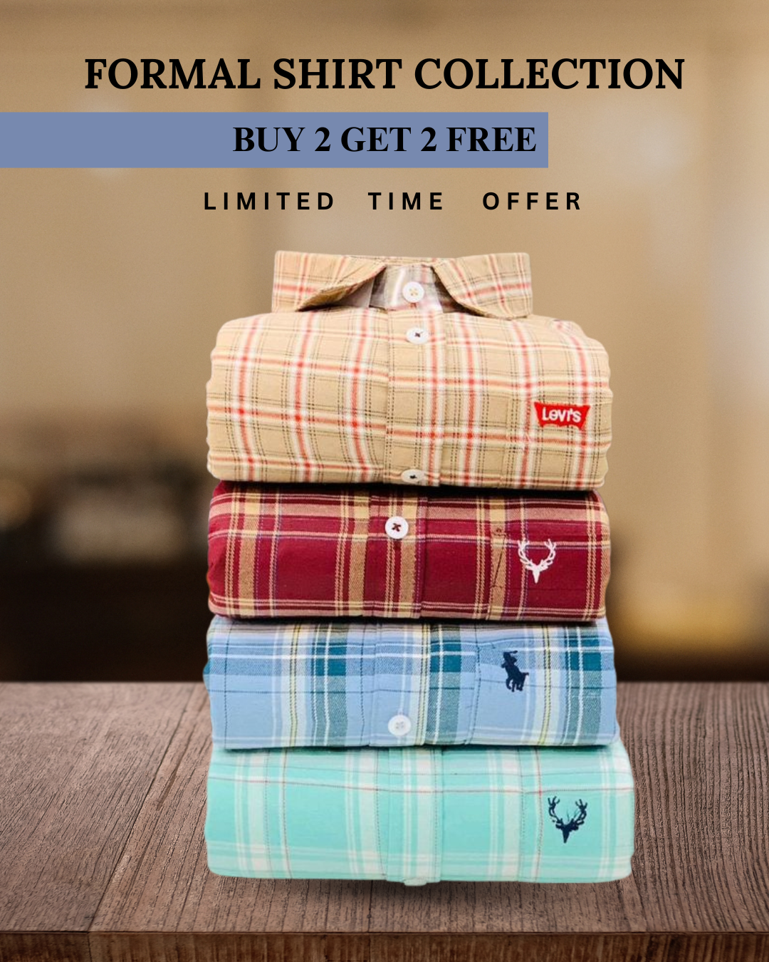 Branded Everyday Shirt - COMBO OF 4